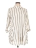Foxcroft Stripes Ivory 3/4 Sleeve Button-Down Shirt Size 12 - photo 1