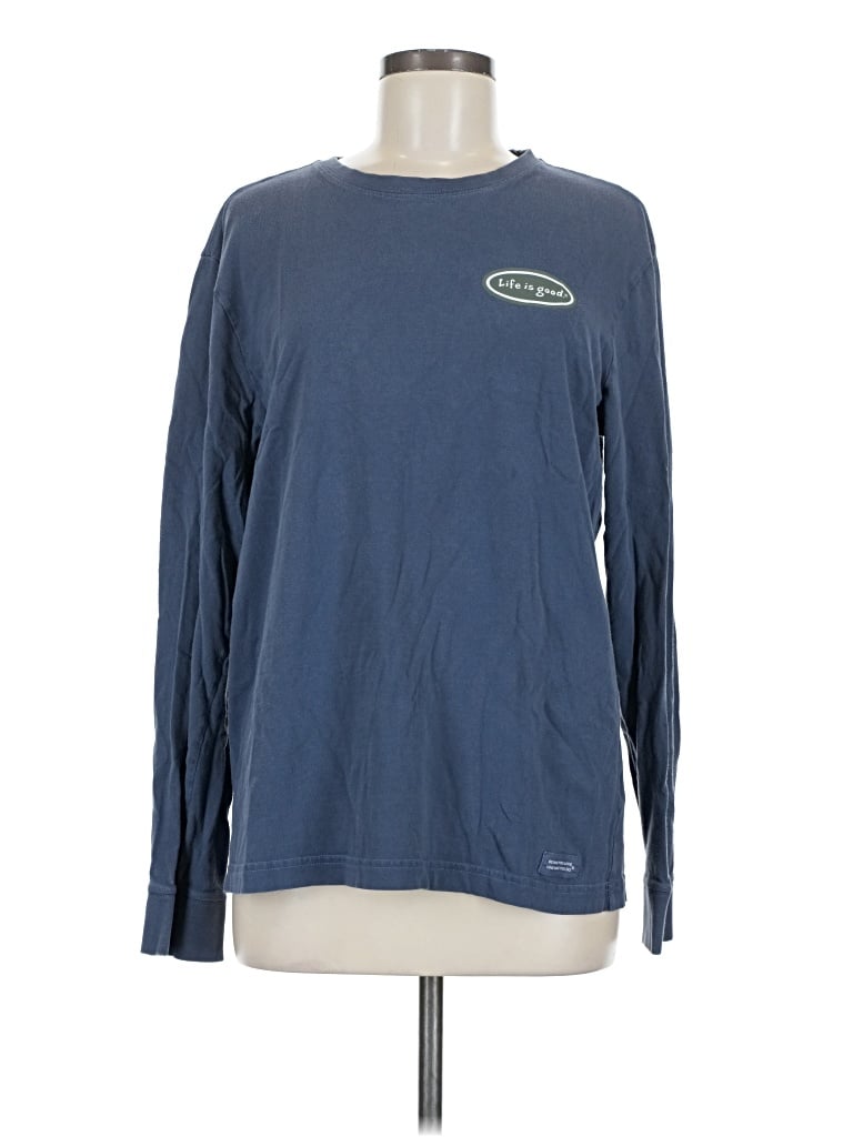Pre-owned Life Is Good Long Sleeve T-shirt In Blue