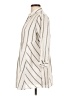 Foxcroft Stripes Ivory 3/4 Sleeve Button-Down Shirt Size 12 - photo 5