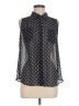 AB Studio 100% Polyester Polka Dots Black Sleeveless Blouse Size M - photo 1
