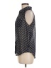AB Studio 100% Polyester Polka Dots Black Sleeveless Blouse Size M - photo 5