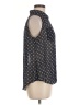AB Studio 100% Polyester Polka Dots Black Sleeveless Blouse Size M - photo 4