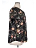 DR2 100% Polyester Floral Black Short Sleeve Blouse Size XL - photo 4