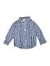 Janie and Jack Checkered-gingham Blue Long Sleeve Button-Down Shirt Size 18-24 mo - photo 1