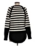 By Anthropologie Stripes Black Pullover Sweater Size S - photo 2