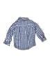 Janie and Jack Checkered-gingham Blue Long Sleeve Button-Down Shirt Size 18-24 mo - photo 2