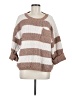 Entro 100% Polyester Stripes Brown Pullover Sweater Size M - photo 1