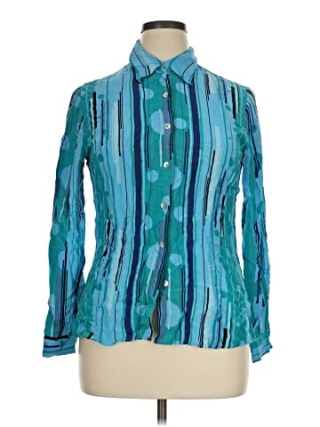 Tess Long Sleeve Silk Top (view 1)