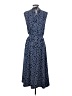 Leota Polka Dots Blue Casual Dress Size XS - photo 2