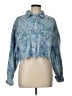 Topshop 100% Cotton Blue Denim Jacket Size 10 - photo 1