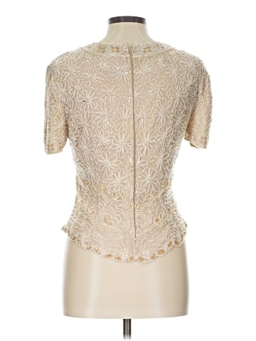 Adrianna Papell Short Sleeve Silk Top (view 2)