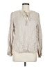 Cloth & Stone Silver Long Sleeve Blouse Size M - photo 1