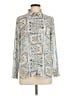 Rose + Olive 100% Polyester Paisley Ivory Long Sleeve Blouse Size M - photo 1