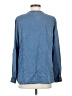 Soft Surroundings Blue Long Sleeve Blouse Size S - photo 2