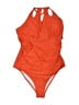 Unbranded Solid Orange One Piece Swimsuit Size M - photo 1