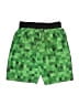 Minecraft 100% Polyester Argyle Green Board Shorts Size S (kids) - photo 2