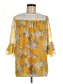 Suzanne Betro 100% Polyester Yellow 3/4 Sleeve Blouse Size M - photo 1