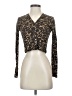 Cecico Animal Print Brown Cardigan Size S - photo 1