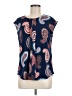 Liz Claiborne Paisley Blue Short Sleeve Blouse Size M - photo 1