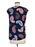 Liz Claiborne Paisley Blue Short Sleeve Blouse Size M - photo 2