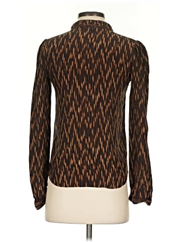 Elizabeth and James Long Sleeve Silk Top (view 2)
