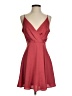 Express 100% Polyester Solid Burgundy Cocktail Dress Size S - photo 1