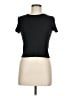Pink Rose Black Short Sleeve Turtleneck Size M - photo 1