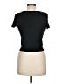 Pink Rose Black Short Sleeve Turtleneck Size M - photo 2
