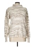 Calvin Klein Metallic Ivory Turtleneck Sweater Size L - photo 1