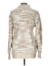 Calvin Klein Metallic Ivory Turtleneck Sweater Size L - photo 2