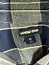 Lands' End 100% Cotton Plaid Blue 3/4 Sleeve Button-Down Shirt Size XL - photo 7
