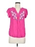 Blu Pepper Pink Short Sleeve Blouse Size M - photo 1