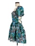 Shein 100% Polyester Tropical Blue Cocktail Dress Size 6 - photo 5