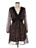 Zara Basic 100% Polyester Animal Print Black Cocktail Dress Size M - photo 1
