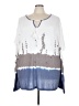 Suzanne Betro Blue Short Sleeve Top Size 3X - photo 1