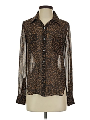 Haute Hippie Long Sleeve Silk Top (view 1)