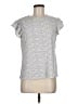Adrianna Papell Silver Short Sleeve Top Size M - photo 1