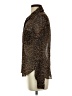 Haute Hippie 100% Silk Animal Print Brown Long Sleeve Silk Top Size XS - photo 5