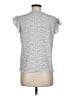 Adrianna Papell Silver Short Sleeve Top Size M - photo 2