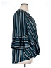INC International Concepts 100% Polyester Blue 3/4 Sleeve Blouse Size XL - photo 4