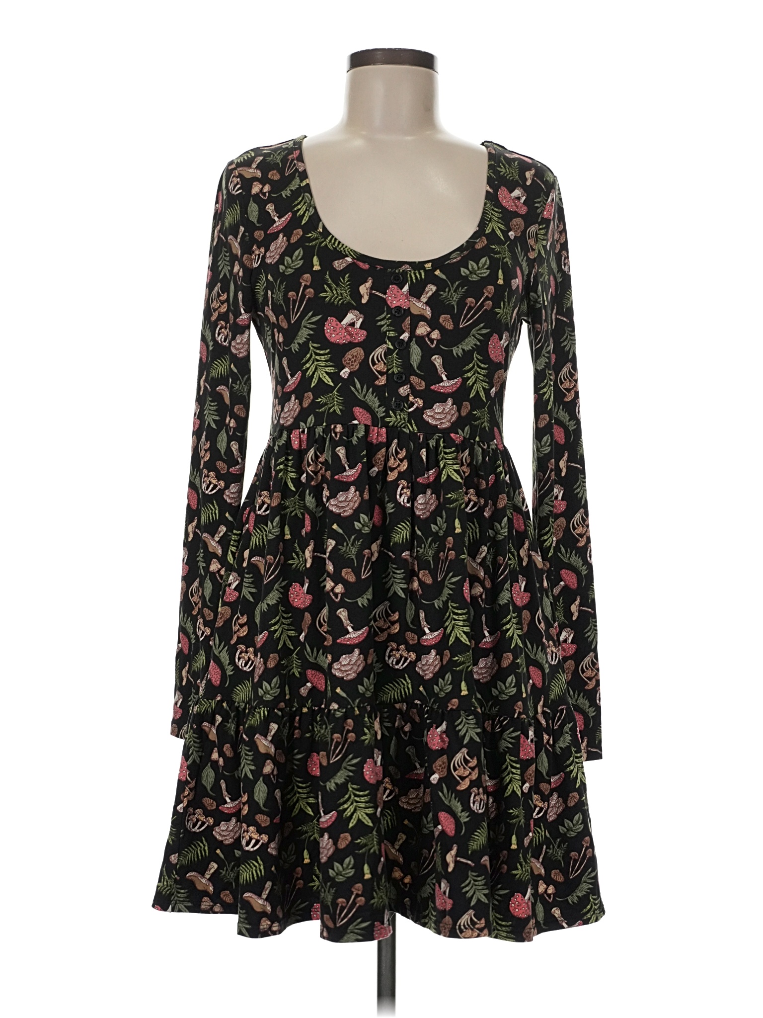 hot topic dresses Black Brocade Lace-Up Dress 100% Polyester Hot Topic Women's Dresses On