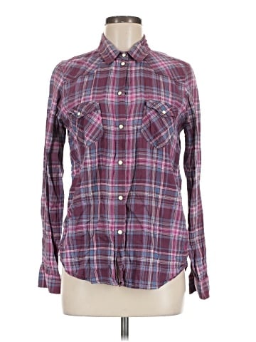 American Eagle Outfitters Long Sleeve Button-Down Shirt (view 1)