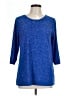 Basic Editions Blue 3/4 Sleeve T-Shirt Size L - photo 1