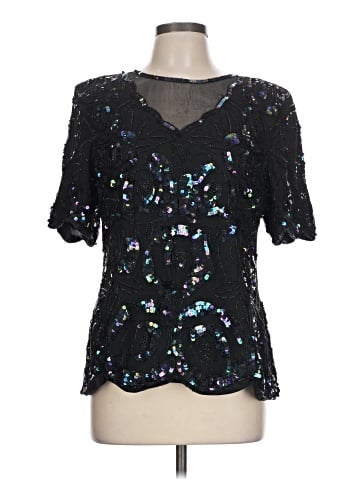 Leslie Fay Short Sleeve Silk Top (view 1)