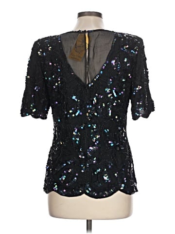 Leslie Fay Short Sleeve Silk Top (view 2)