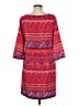 Old Navy 100% Polyester Paisley Red Casual Dress Size M - photo 2