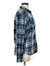 Passport 100% Cotton Plaid Blue Long Sleeve Button-Down Shirt Size M - photo 4
