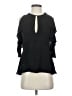 Theory 100% Silk Black 3/4 Sleeve Silk Top Size P (petite) - photo 1