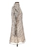 Aqua 100% Polyester Paisley Tan Cocktail Dress Size S - photo 4