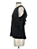 Theory 100% Silk Black 3/4 Sleeve Silk Top Size P (petite) - photo 5